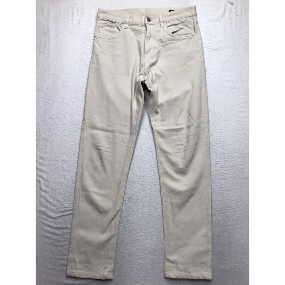 FAHERTY Feel Good Special Weave Jeans Men 30x30 Ivory Organic Stretch Denim
